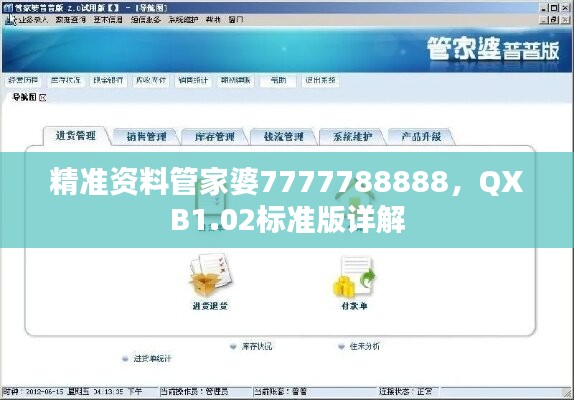 精准资料管家婆7777788888，QXB1.02标准版详解