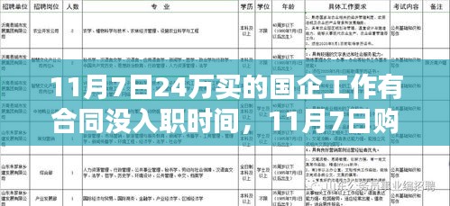 国企岗位购买全流程指南，从合同签订到正式上岗，11月7日购买国企工作的关键步骤与注意事项