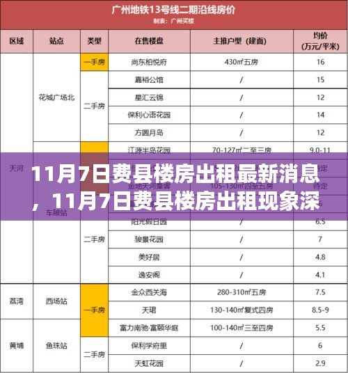 11月7日费县楼房出租市场深度解析，供求关系、市场趋势与个人立场探讨