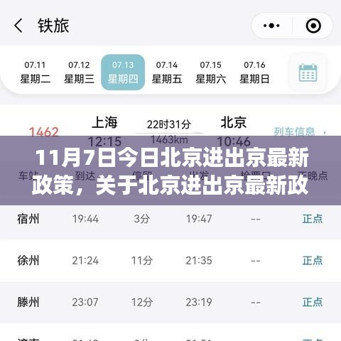 11月7日北京进出京最新政策解读及详细规定