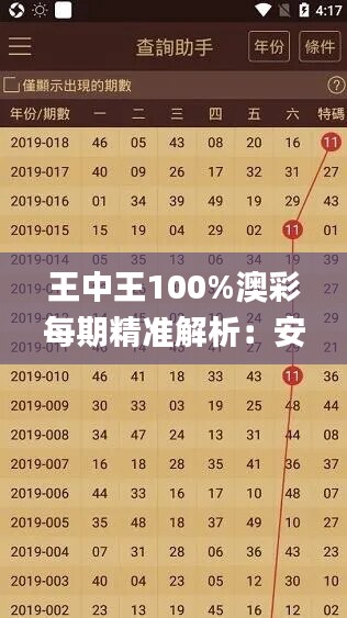 王中王100%澳彩每期精准解析：安全策略揭秘_经济版IYL720.86