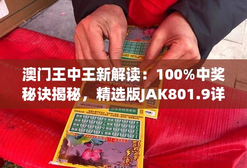 澳门王中王新解读：100%中奖秘诀揭秘，精选版JAK801.9详解