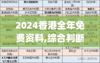 2024香港全年免费资料,综合判断解析解答_解谜版GEM756.2