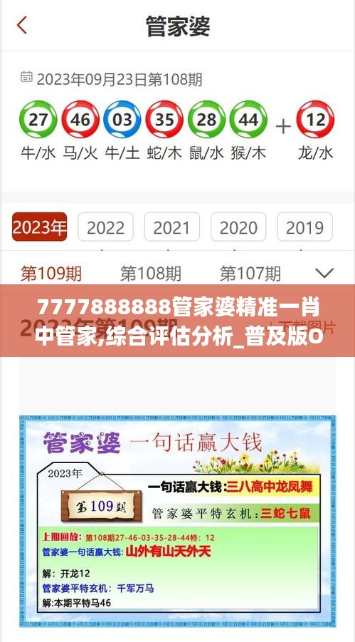 7777888888管家婆精准一肖中管家,综合评估分析_普及版OSE672.62