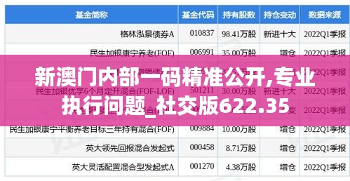 新澳门内部一码精准公开,专业执行问题_社交版622.35