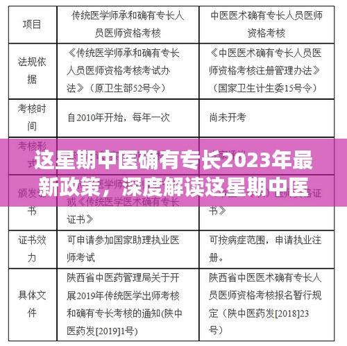 深度解读2023年中医确有专长政策最新动态与全方位评测