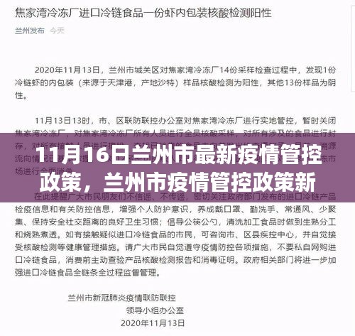 兰州市疫情管控政策最新动态解读，深度聚焦十一月十六日的更新与影响