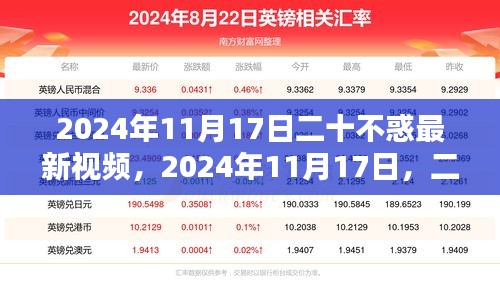 二十不惑最新视频解析与探讨，2024年11月17日更新内容揭秘