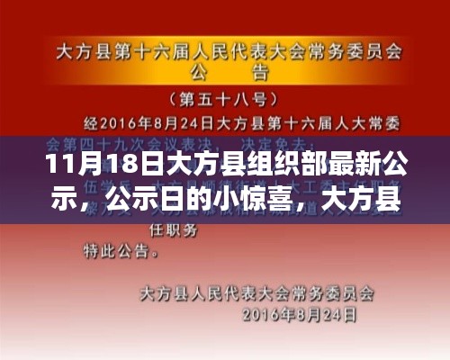 大方县组织部最新公示日揭秘，公示中的温暖故事与小惊喜