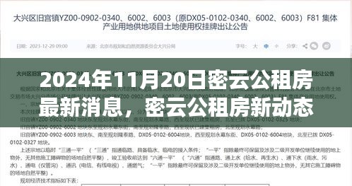 揭秘，密云公租房最新进展与动态，2024年11月20日更新消息速递