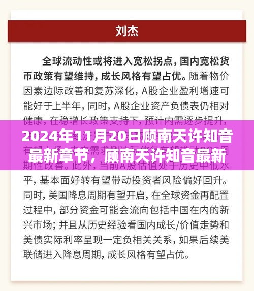 顾南天许知音，命运交响乐章的最新章节展望（2024年11月20日）