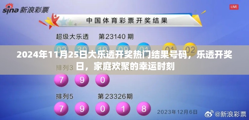 2024年11月25日大乐透开奖热门号码揭晓，家庭欢聚的幸运时刻来临