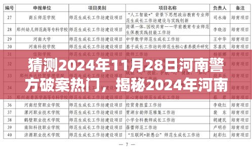 揭秘河南警方破案热点预测，正义与智慧的较量在行动（2024年11月28日）