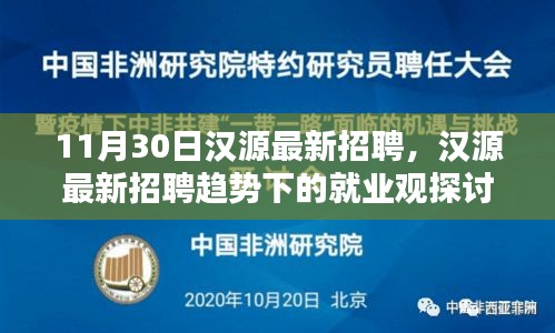 汉源最新招聘趋势探讨，机遇与挑战并存的就业观分析