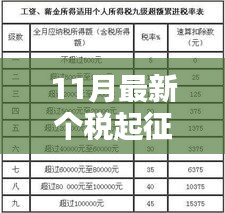 揭秘，11月最新个税起征点调整及其对生活的影响与财税改革细节解读