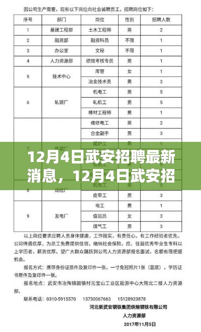 12月4日武安最新招聘消息全面评测与详细介绍