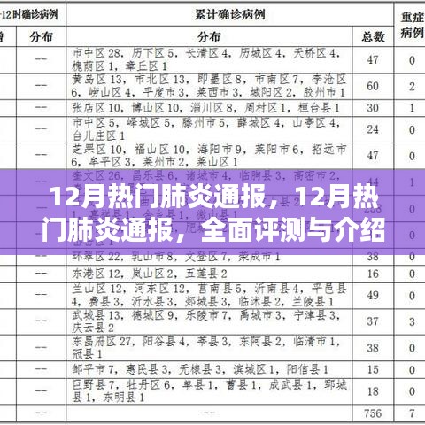 全面评测与介绍，12月热门肺炎疫情通报最新动态