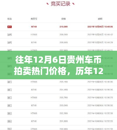 历年12月6日贵州车币拍卖热门价格探析及观点阐述