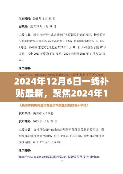 聚焦一线补贴动态，解读最新政策与市场洞察，2024年12月6日更新