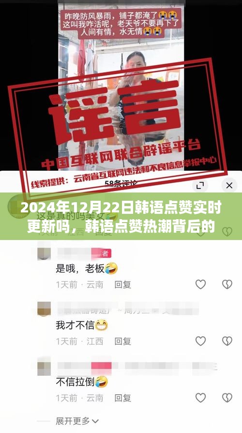 韩语点赞热潮背后的故事，实时更新与深远影响（以2024年12月22日为时间节点）