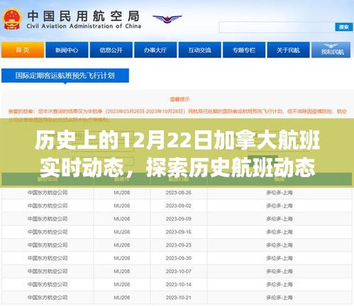 探索历史航班动态，揭秘历史上的加拿大航班实时动态追踪之旅（初学者指南）