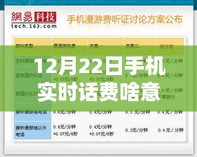 12月22日手机实时话费查询详解，轻松掌握查询步骤与含义