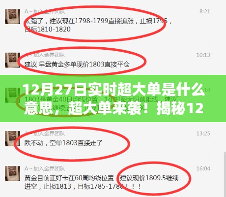 揭秘12月27日实时超大单购物奇遇，不可思议的购物狂欢！