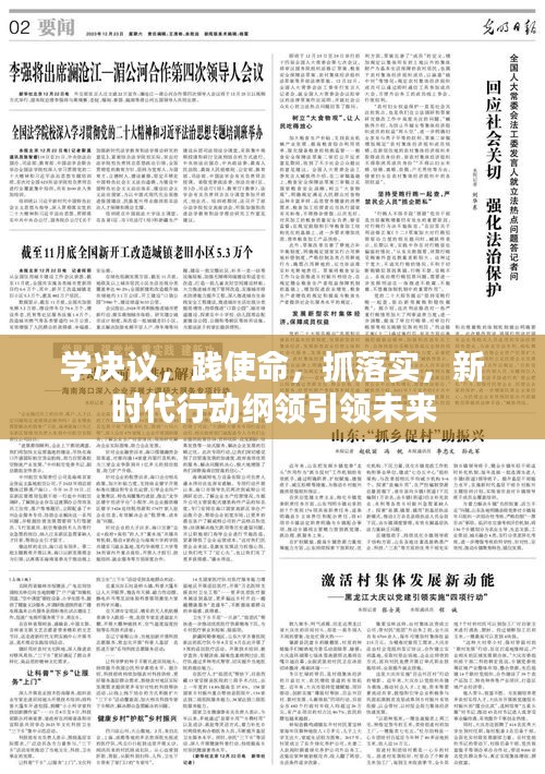 学决议，践使命，抓落实，新时代行动纲领引领未来