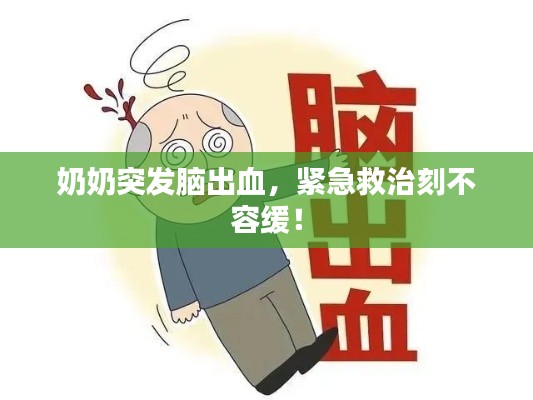 奶奶突发脑出血，紧急救治刻不容缓！