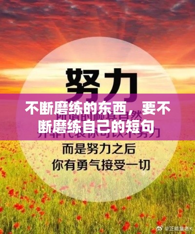 不断磨练的东西，要不断磨练自己的短句 