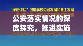 公安落实情况的深度探究，推进实施成效与未来展望