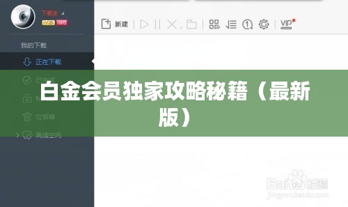白金会员独家攻略秘籍（最新版）