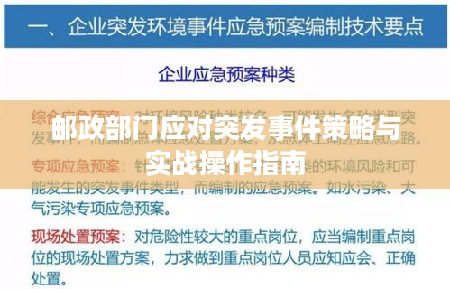 邮政部门应对突发事件策略与实战操作指南