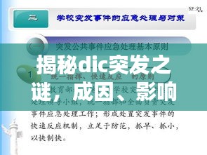 揭秘dic突发之谜，成因、影响及应对策略探讨