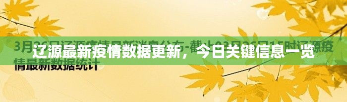 辽源最新疫情数据更新，今日关键信息一览